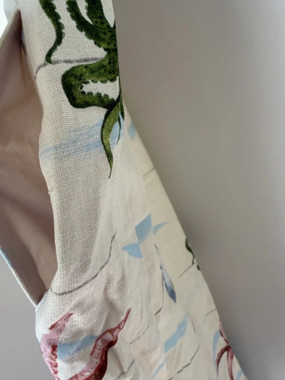Caroline Constas cream ocean Sea Life Print linen sleeveless maxi dress - Picture 4 of 9